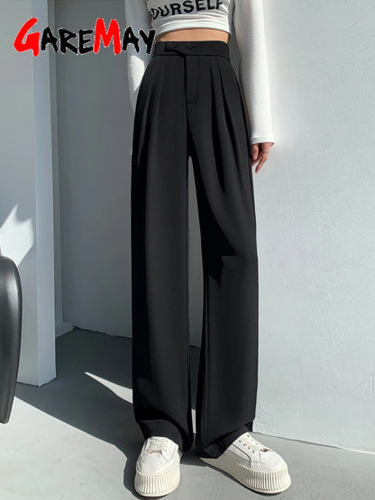 Tall Wide-Leg Summer Twill Trousers