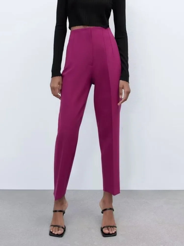 High-Waisted Ankle Pants