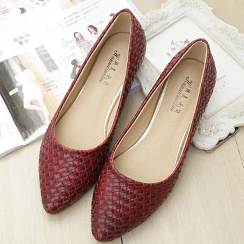 Woven Pointed-Toe Loafers