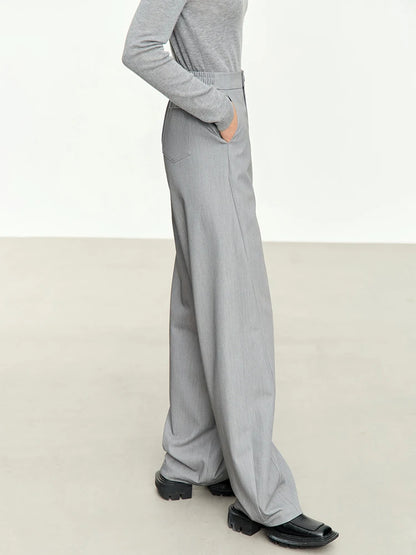 Amii Comfort Twill Wide-Leg Trousers