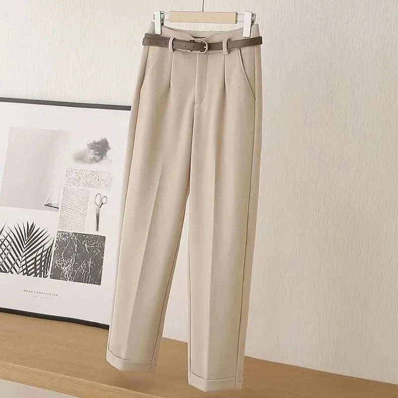 Wool High-Waisted Harem Pants