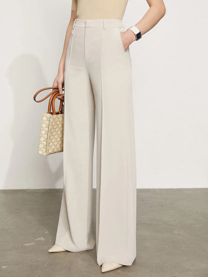 Amii Pleated Wide-Leg Trousers