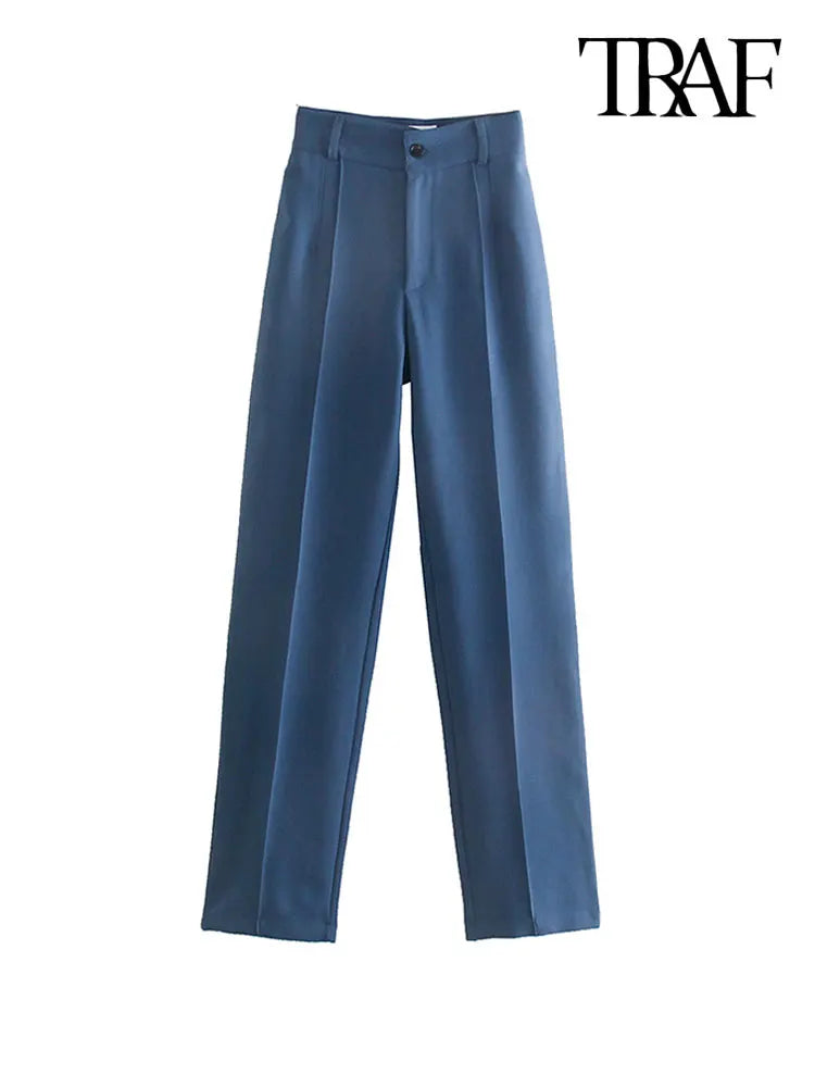 Traf Vintage Straight-Leg Trousers