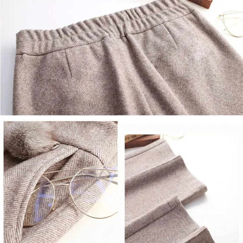 Wool-Blend Ankle Trousers