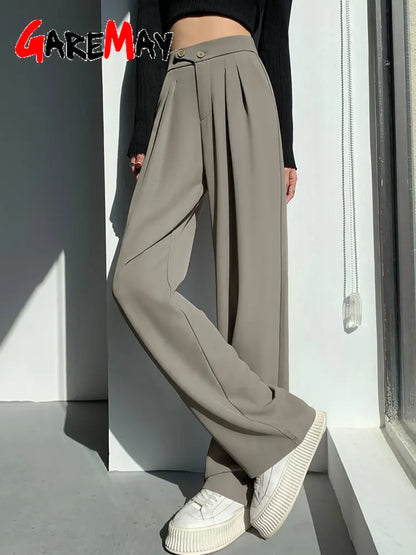 Tall Wide-Leg Summer Twill Trousers