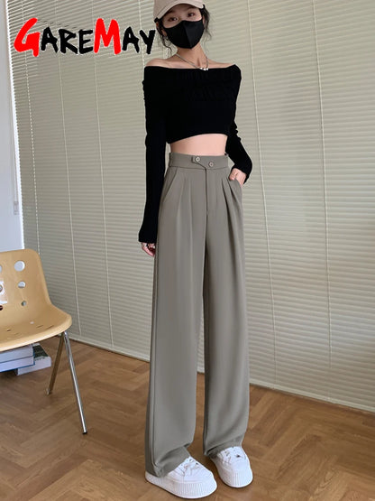 Wide-Leg Summer Twill Trousers