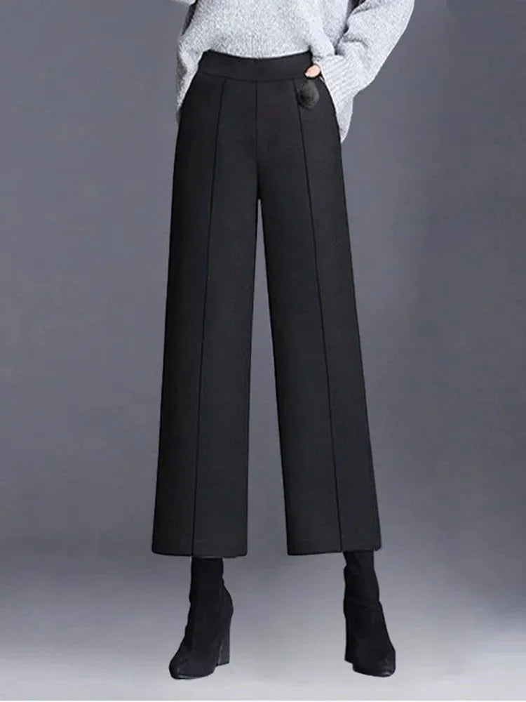 Wool-Blend Ankle Trousers