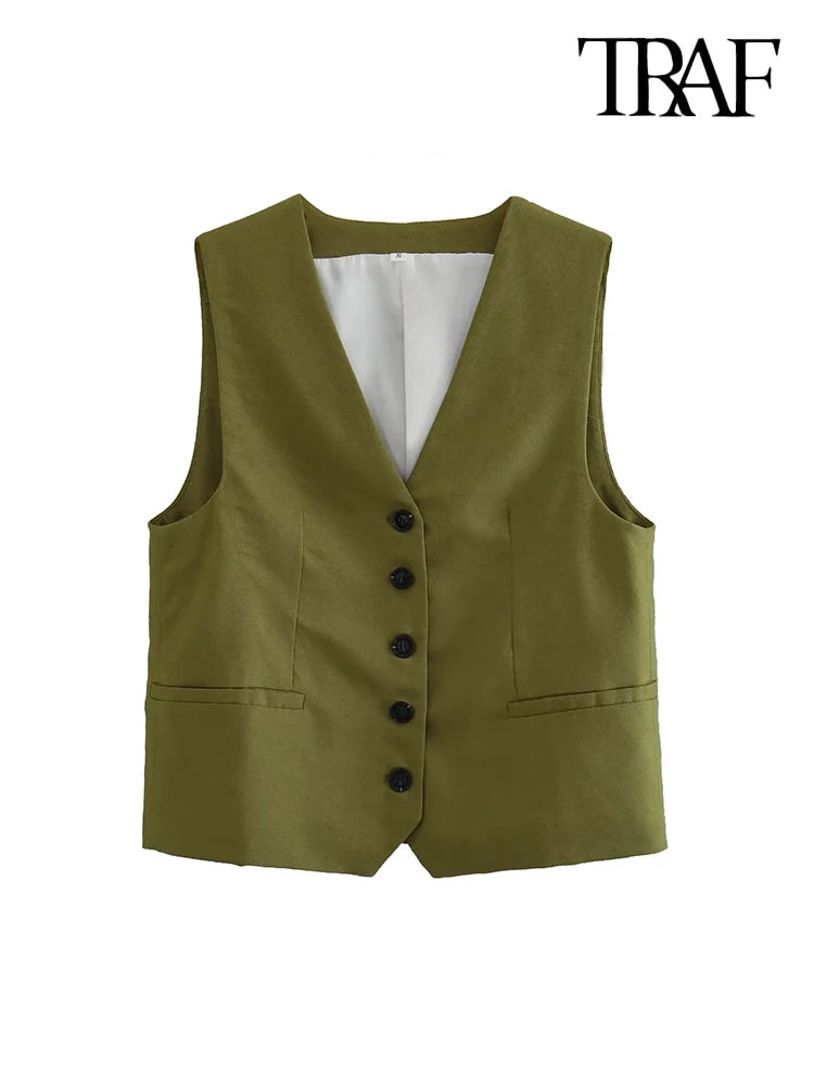 Traf Vintage Suit Vest