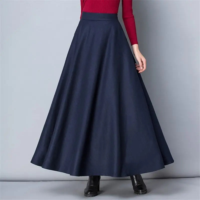 Wool A-Line Skirt