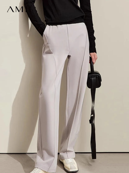 Amii Seamed Wide-Leg Trousers