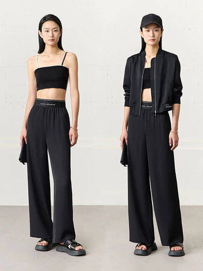 Amii Lightweight Wide-Leg Pants