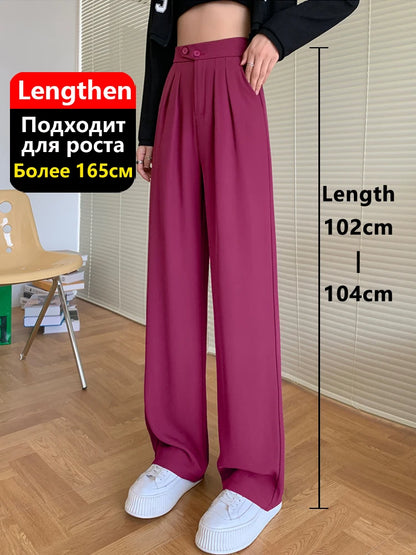 Wide-Leg Summer Twill Trousers