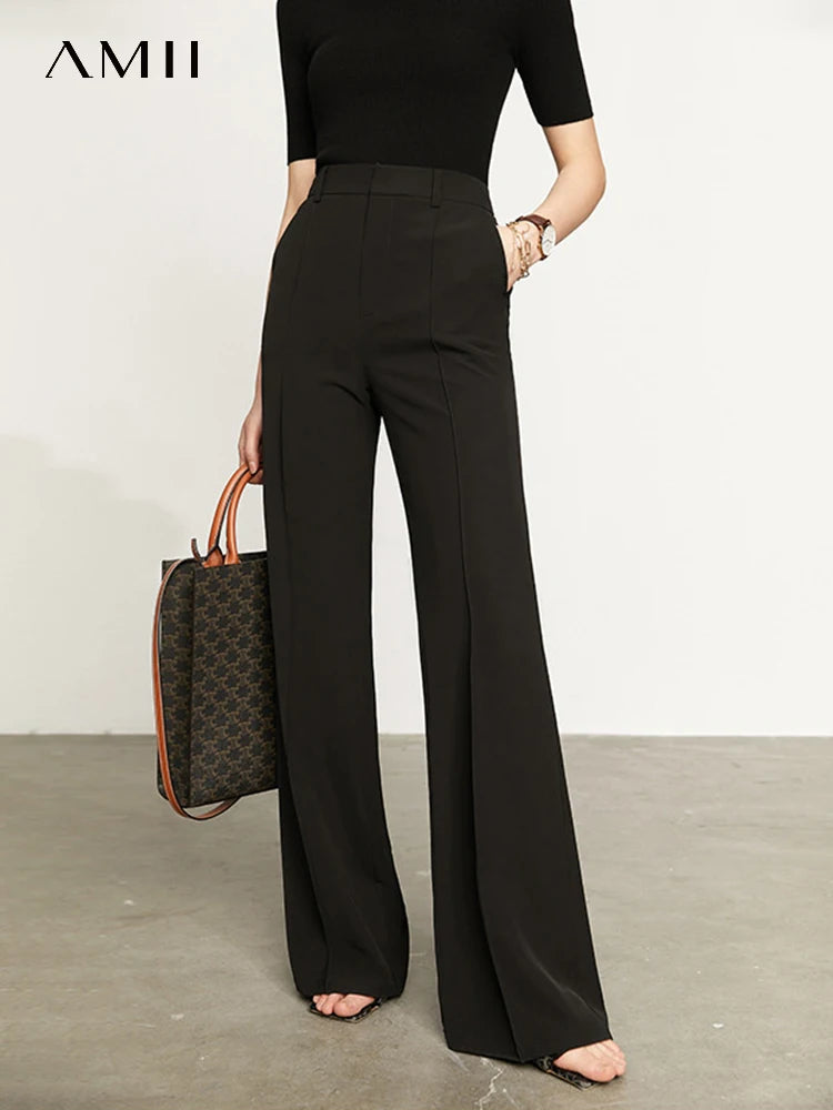 Amii Pleated Wide-Leg Trousers