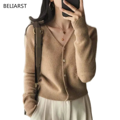 Beliarst Merino Wool Cardigan