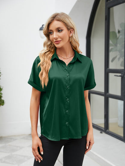 Button-Down Short-Sleeved Shirt