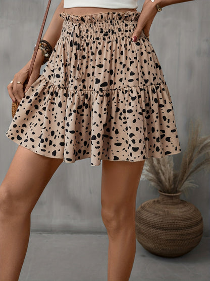 Mini Printed Frill Skirt