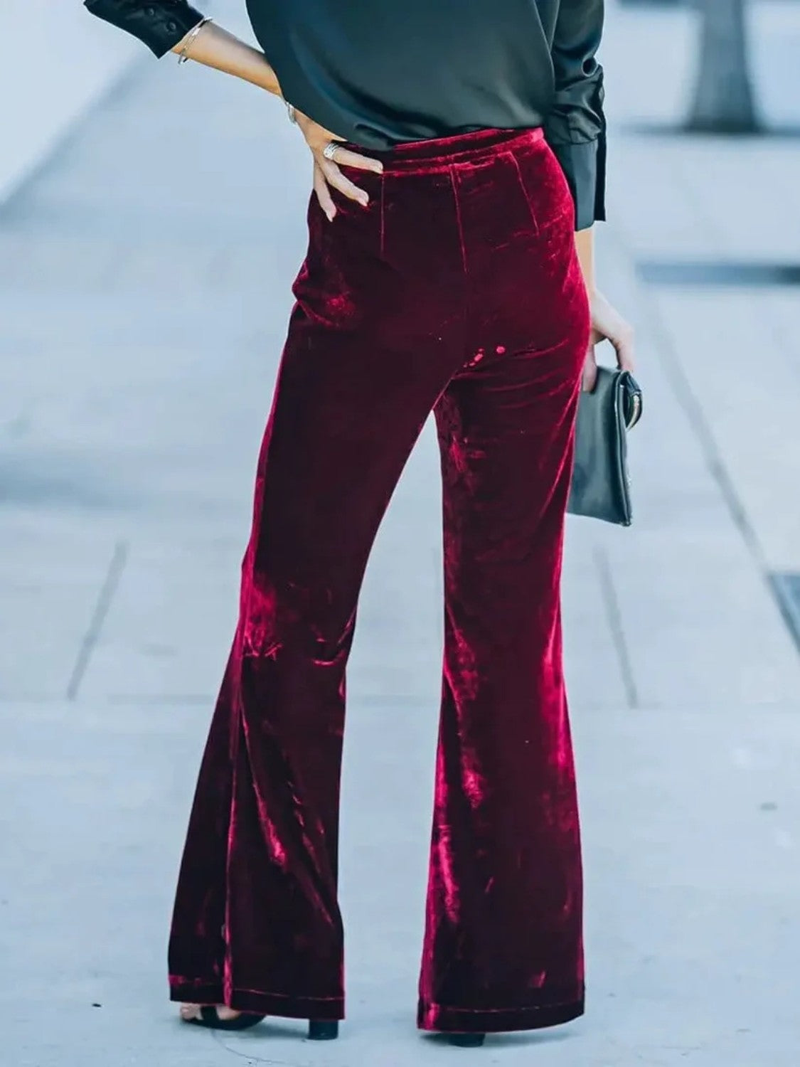 Velour Flare Pants