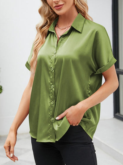 Button-Down Short-Sleeved Shirt