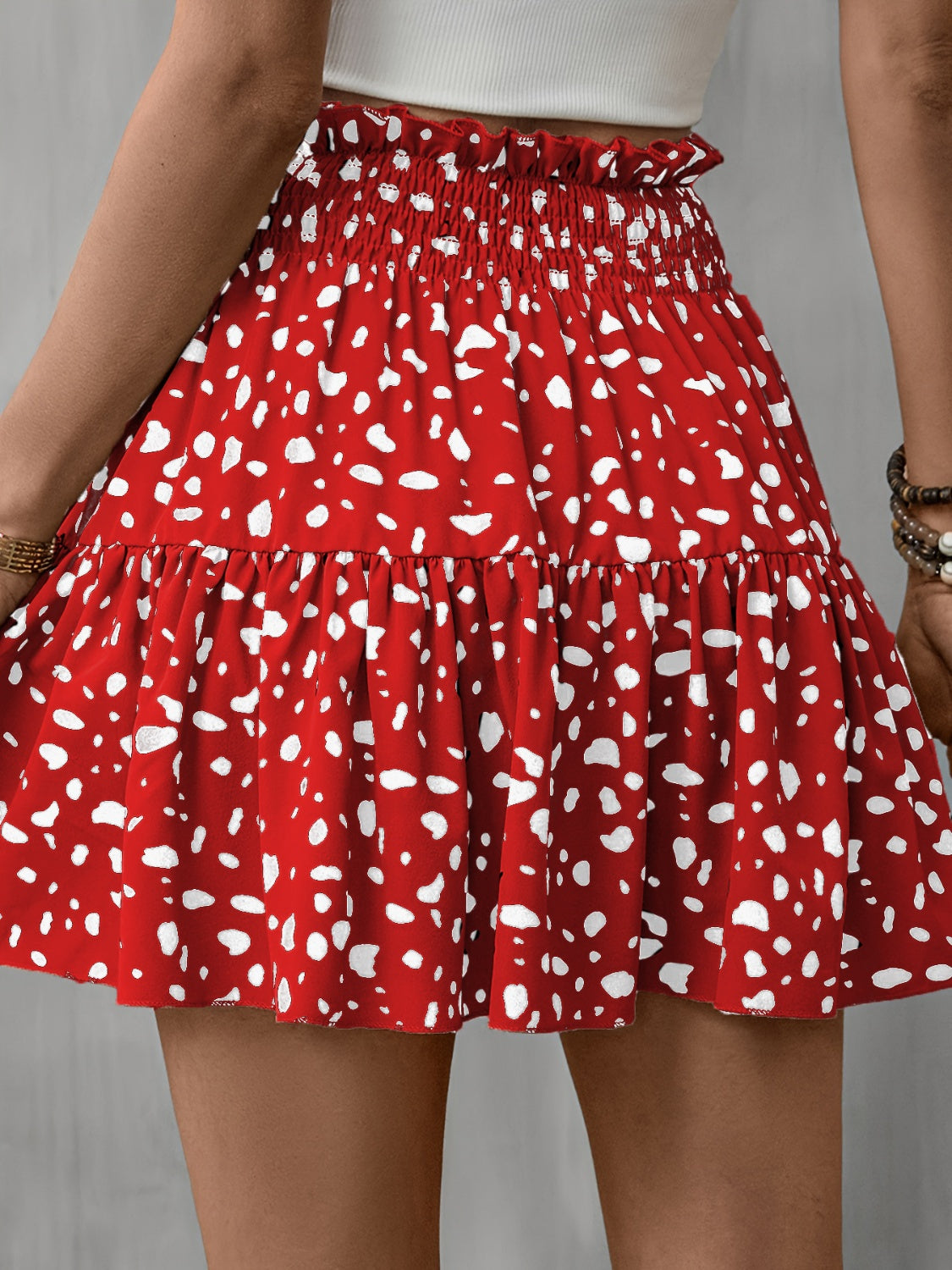 Mini Printed Frill Skirt