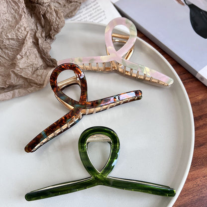 Pearlized Loop Hair Claw Clip