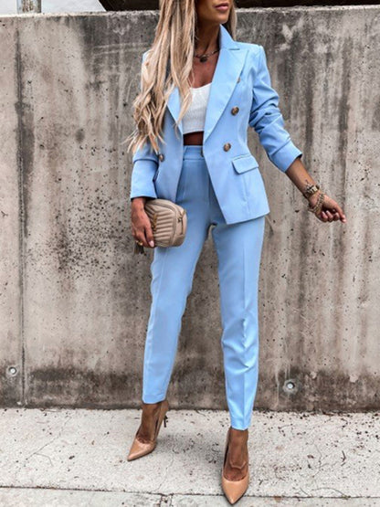 Bold Blazer and Pencil Pant Suit