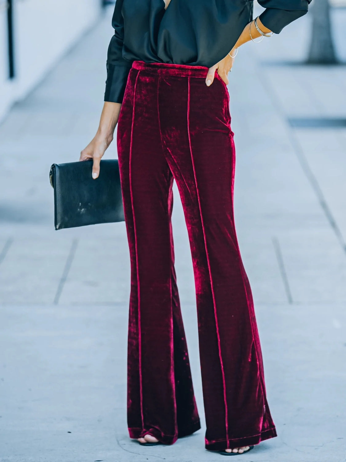 Velour Flare Pants