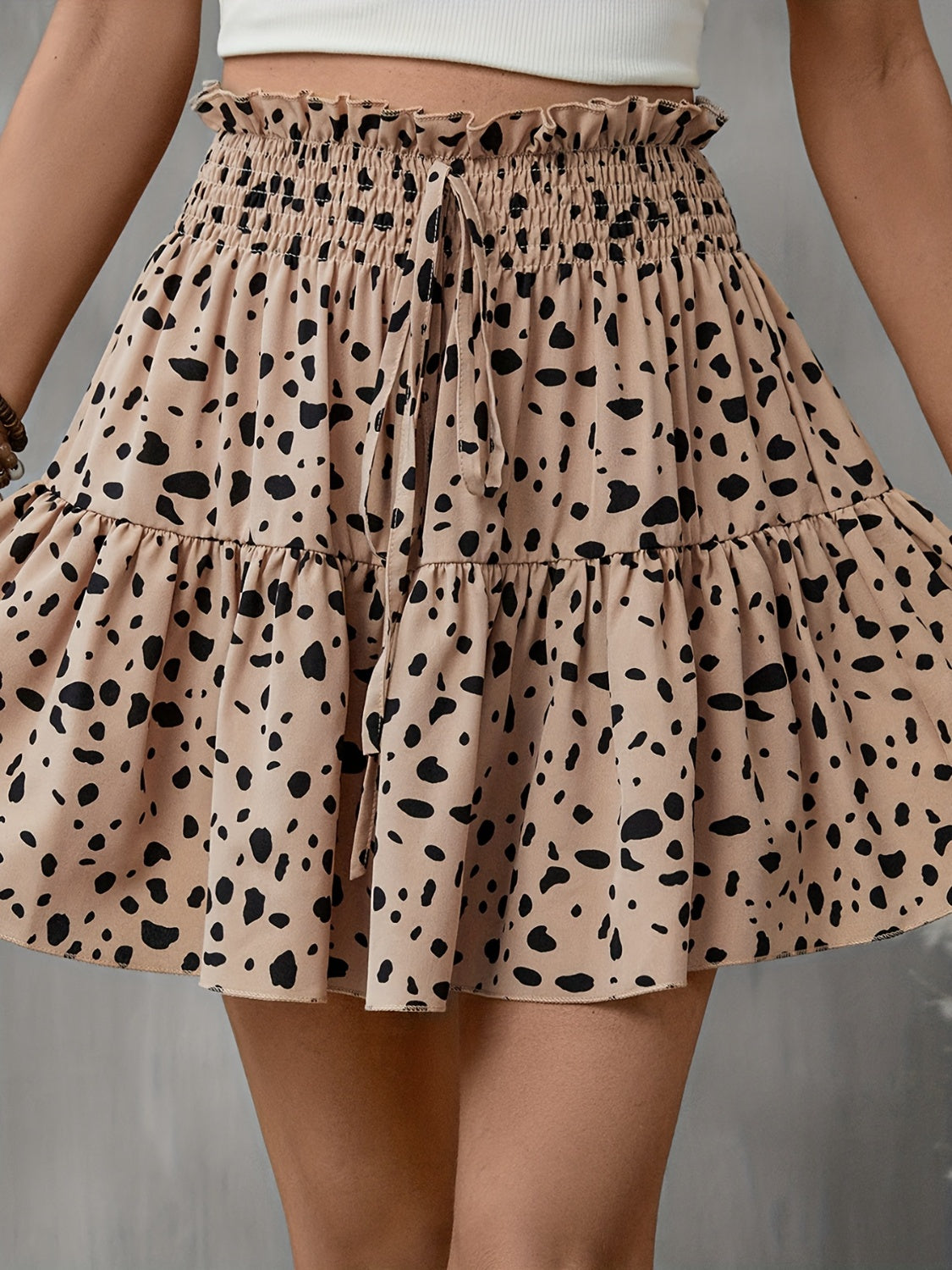 Mini Printed Frill Skirt