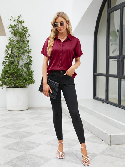 Button-Down Short-Sleeved Shirt