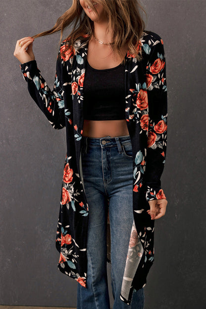 Double Take Printed Cardigan